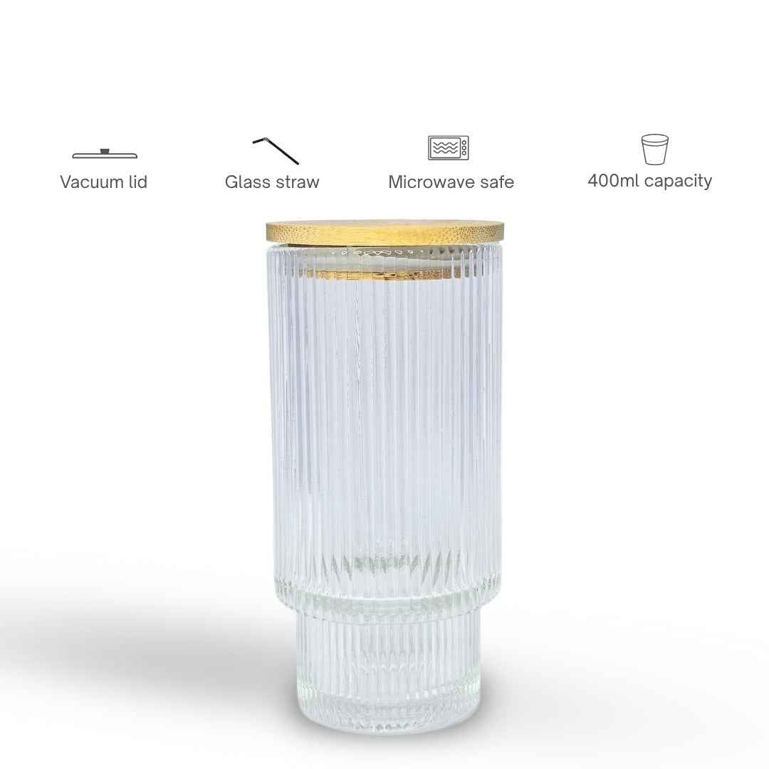 Soulistic Ribbed Glass Sipper