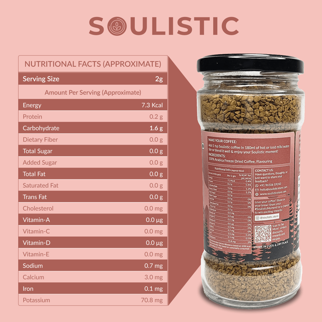 Hazelnut 100% Arabica Instant Coffee - Soulistic