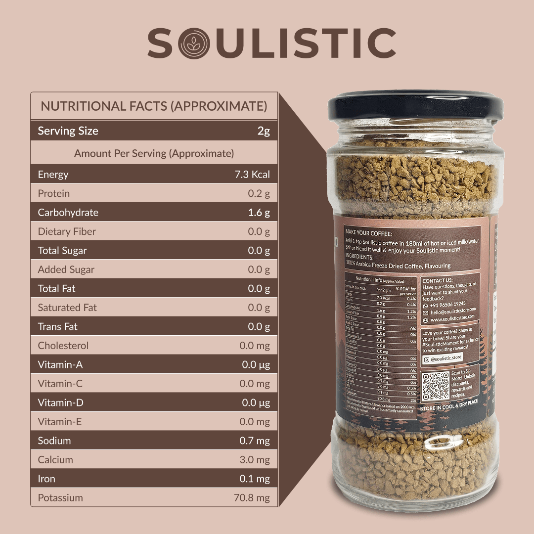 Mocha 100% Arabica Instant Coffee - Soulistic