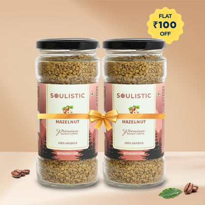 Soulistic Hazelnut Premium Instant Coffee (100g × 2)